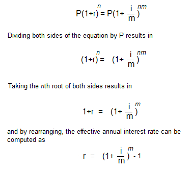 Effective Interest Rate Formula